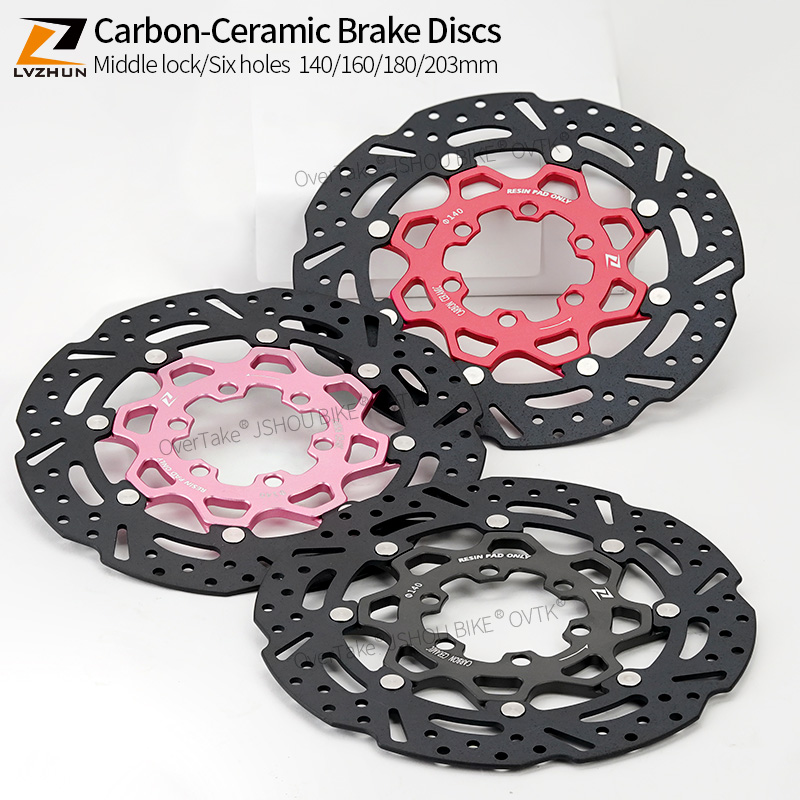 Carbon Ceramic Motorcycle Brake Rotor - LVZHUN Bike Carbon-Ceramic Brake Discs 140/160/180/203mm